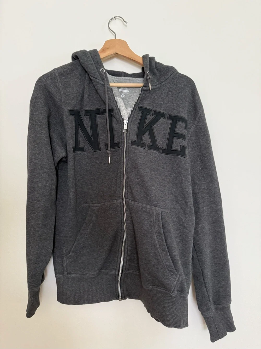 Nike Charcoal Gray Full-Zip Hooded Sweatshirt